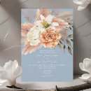 Recherche de pêche et bleu invitations Minimaliste