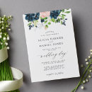 Recherche de rose bleu marine mariage invitations Rustique