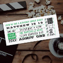 Recherche de billet cinéma invitations Vintage