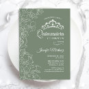 Recherche de sage green quinceanera invitations Pour elle
