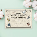 Recherche de magie vintage invitations Sorcier