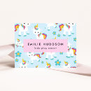Recherche de mignonne licorne cartes visite Pour enfants