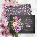 Recherche de purple bridal shower invitations Floral