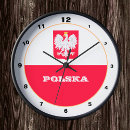 Recherche de pologne horloges Drapeau