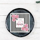 Recherche de rayures roses serviettes Noir et blanc
