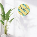 Recherche de zigzag jaune horloges Moderne