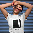 Recherche de chat noir femme tshirts Humour de chat