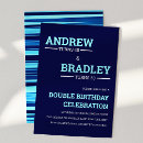 Recherche de double anniversaire invitations Moderne
