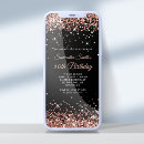 Recherche de black and rose gold invitations Élégant