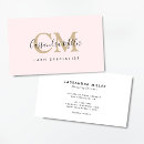 Recherche de blush pink cartes visite Monogramme