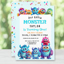 Recherche de monster 1ans anniversaire invitations Baby boy