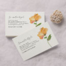 Recherche de fleurs oranges cartes visite Pour elle