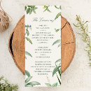 Suche nach botanisch grüne blätter in aquarellfarbe hochzeitsprogramm Für sie/ihn