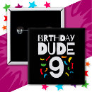 Recherche de anniversaire 9 badges Enfants