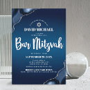 Recherche de navy bar bat mitzvah invitations Bleu marine