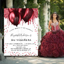 Suche nach rote quinceanera einladungen Glitzer