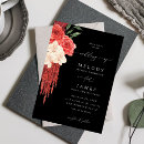 Recherche de rouges et noires de mariage invitations Élégant