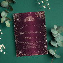 Recherche de princesse 16ans anniversaire invitations Moderne