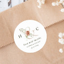 Recherche de fleurs de mariage autocollants Monogramme