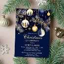 Recherche de bleu et or noël invitations Élégant