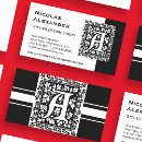 Recherche de antique cartes visite Monogramme