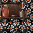 Recherche de mandala noir et blanc carreaux Floral