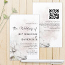 Recherche de white floral invitations Code qr