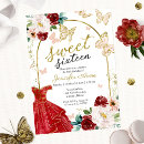 Recherche de papillon rouge invitations Floral