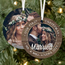 Recherche de rustic wedding ornements Just married