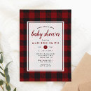 Recherche de red plaid baby shower invitations Pour elle