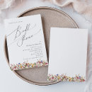 Recherche de fleurs de champ invitations Élégant minimaliste couleur vintage