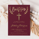Recherche de chic baptême invitations Croix d'or