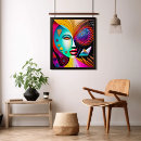 Recherche de spirale colorée posters Psychédélique