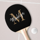 Recherche de or noir raquettes ping pong Monogrammé