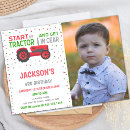 Recherche de rouge de tracteur invitations Boy