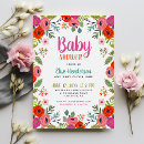 Recherche de girly baby shower invitations Coloré