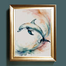 Recherche de peinture de dauphin posters Aquarelle