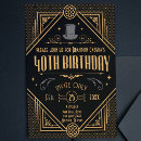 Suche nach art deco birthday einladungen 20er