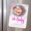 Recherche de faire part de naissance magnets Photo de nouveau né