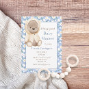 Recherche de blue bear baby shower invitations Ours
