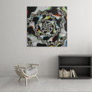 Recherche de vert bleu orange art Multicolore