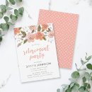 Recherche de peach floral invitations Fleurs d'aquarelle