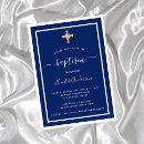 Recherche de de blanc de bébé baptême invitations Simple