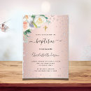Recherche de or baptême invitations Petite fille