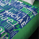 Recherche de de vert bleu couvertures plaids Typographie