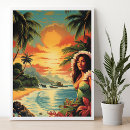Suche nach vintage hawaiian poster Tropisch