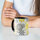 Suche nach gelb und grau tassen Monogramm