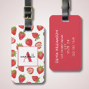 Recherche de fraises rouges bagages étiquettes Été