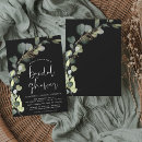Recherche de noir blanc vert invitations Eucalyptus