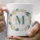 Recherche de feuille vert tasses Bridesmaid